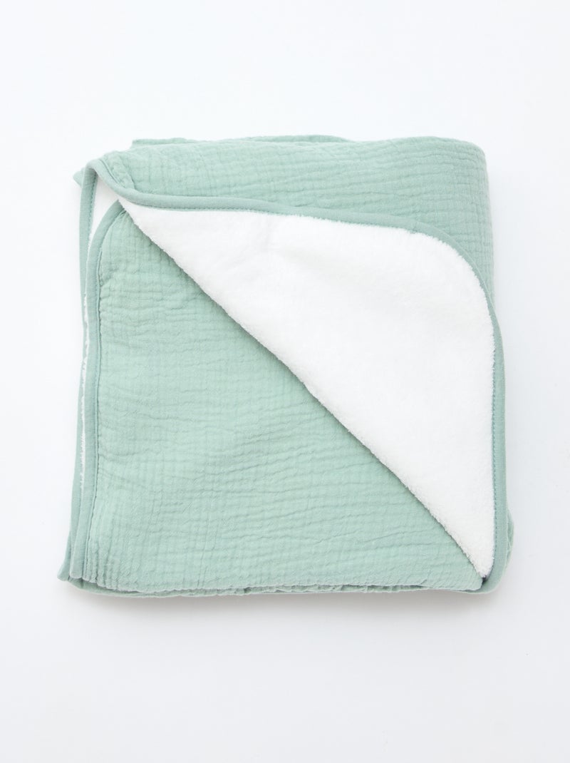 Coperta in garza di cotone quadrato neonato in garza di cotone Blu - Kiabi