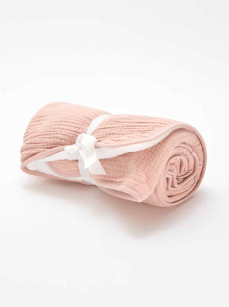 Coperta in garza di cotone quadrato neonato in garza di cotone Rosa - Kiabi