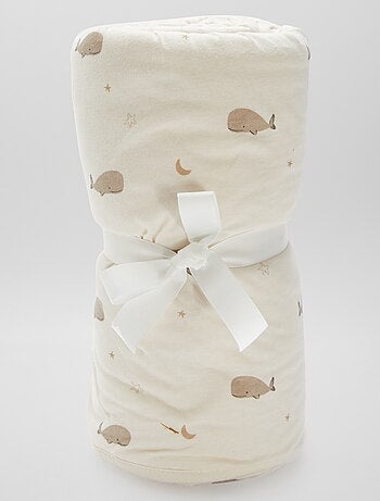 Coperta in jersey stampato in cotone jersey