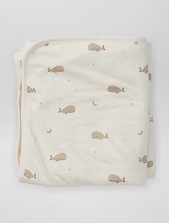 Coperta in jersey stampato in cotone jersey