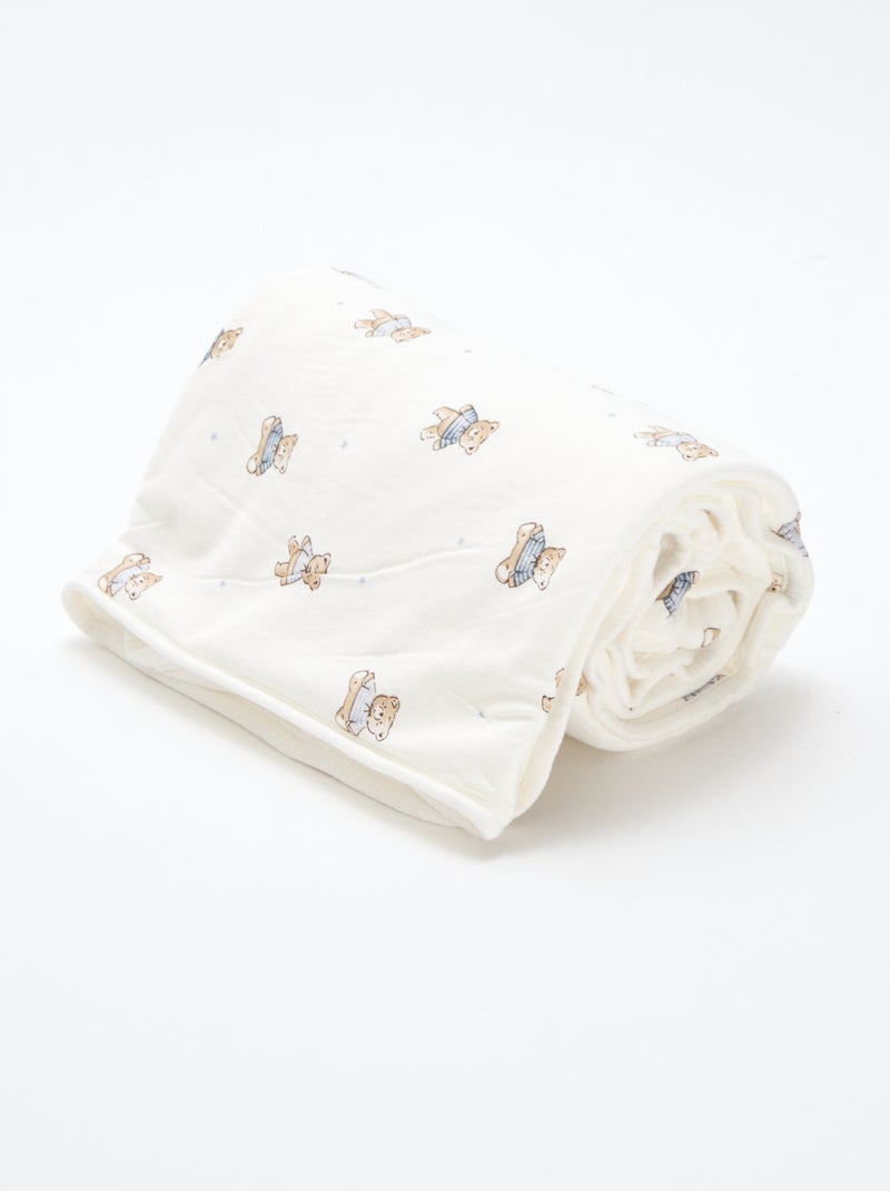 Coperta in jersey stampato in cotone jersey Beige - Kiabi