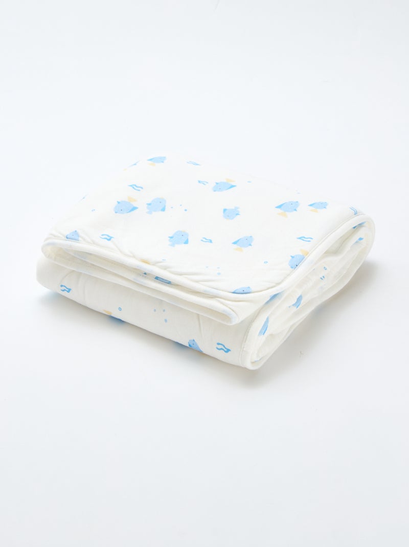 Coperta in jersey stampato in cotone jersey Bianco - Kiabi