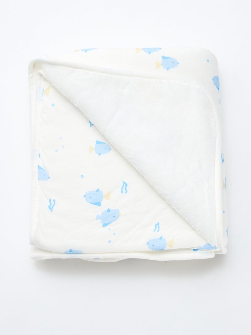 Coperta in jersey stampato in cotone jersey Bianco - Kiabi