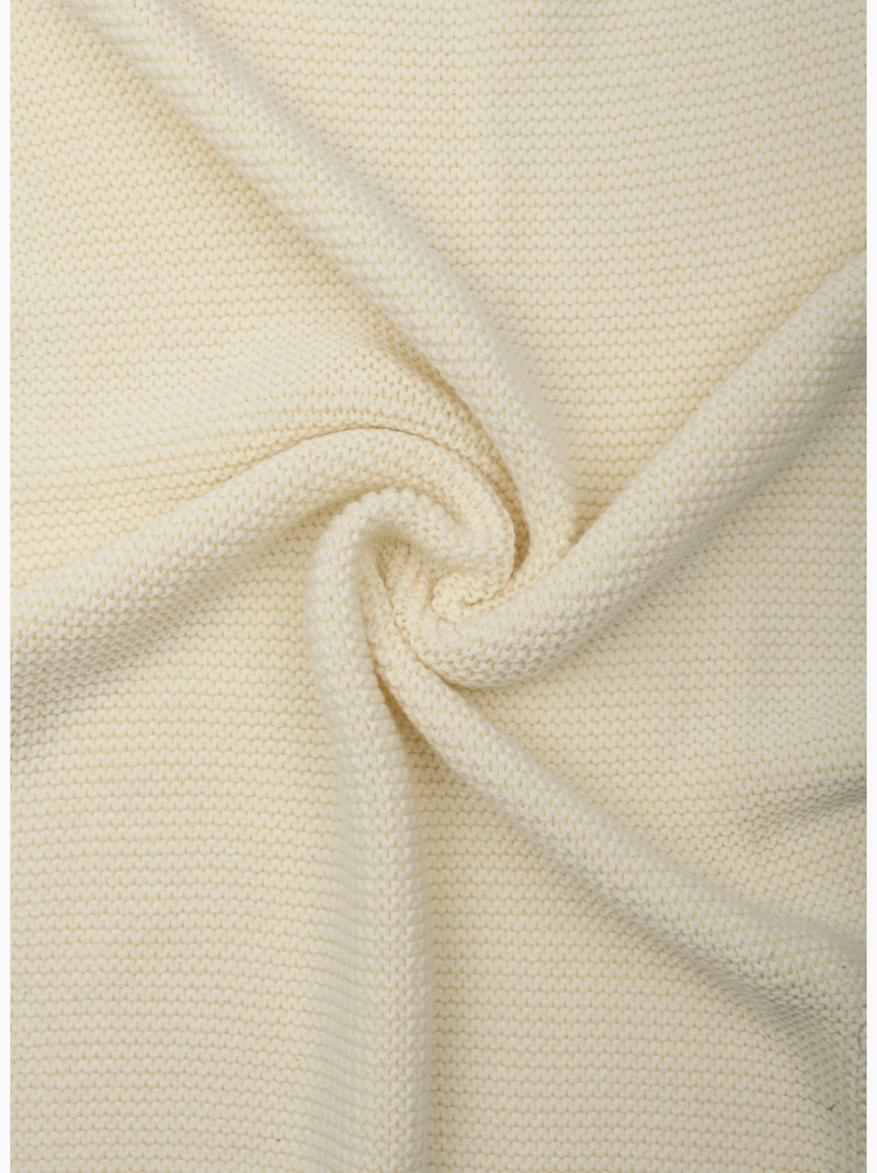 coperta in lana merino al 100% Ecru - Kiabi