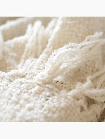 Coperta in morbida spugna con frange