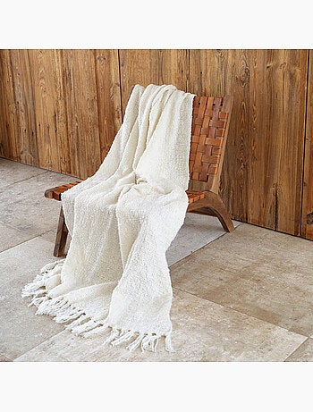 Coperta in morbida spugna con frange
