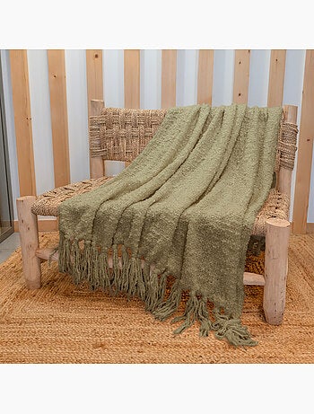 Coperta in morbida spugna con frange