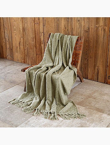 Coperta in morbida spugna con frange