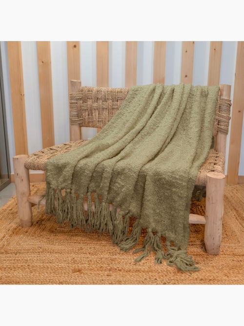 Coperta in morbida spugna con frange - Kiabi