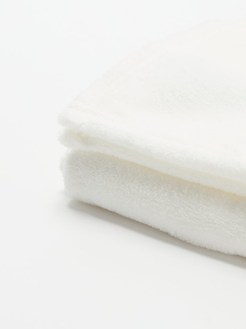 Coperta in pile tinta unita Bianco - Kiabi