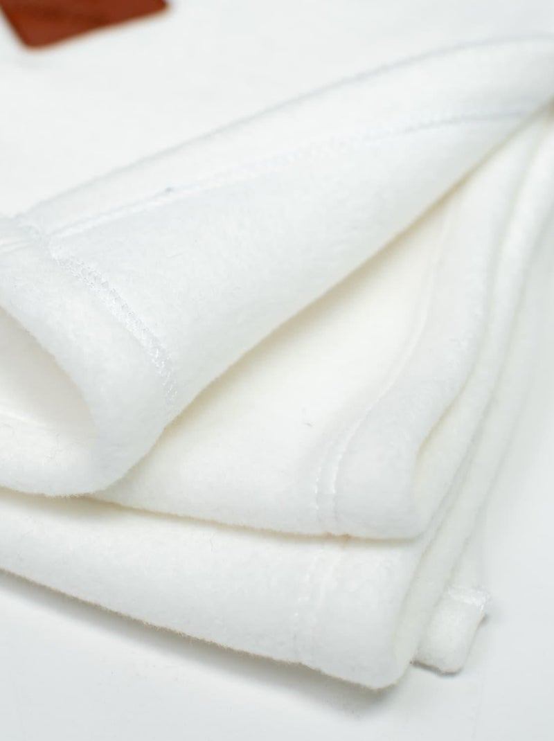 Coperta in pile ultra-morbido 100% cotone | sevira kids | sevira kids Ecru - Kiabi