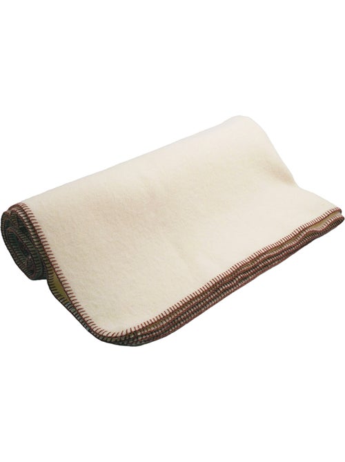 Coperta in pura lana vergine con finitura a punto cavallo - Kiabi Coperta in pura lana vergine con finitura a punto cavallo - Kiabi