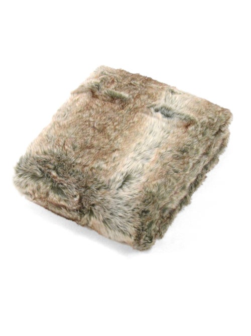 Coperta in similpelliccia effetto lupo con fodera in velluto - Kiabi