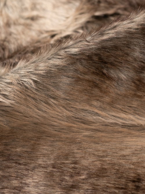 Coperta in similpelliccia effetto lupo con fodera in velluto - Kiabi