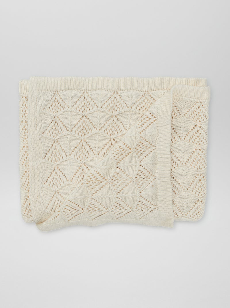 Coperta in tricot BEIGE - Kiabi