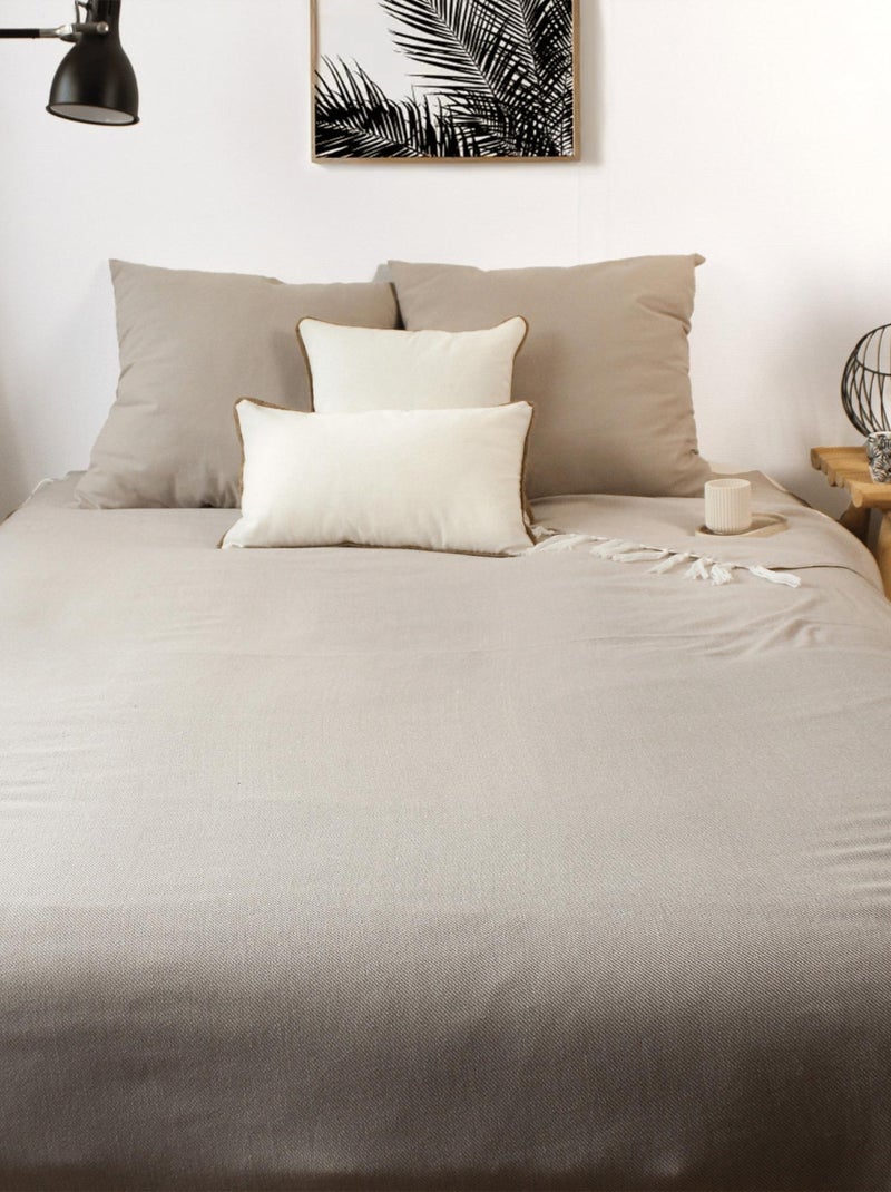 Coperta jacquard Beige - Kiabi