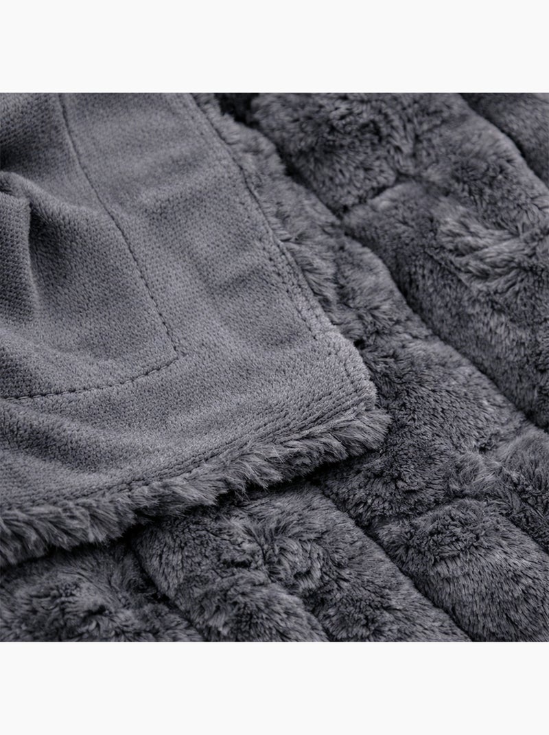Coperta morbida Grigio antracite - Kiabi