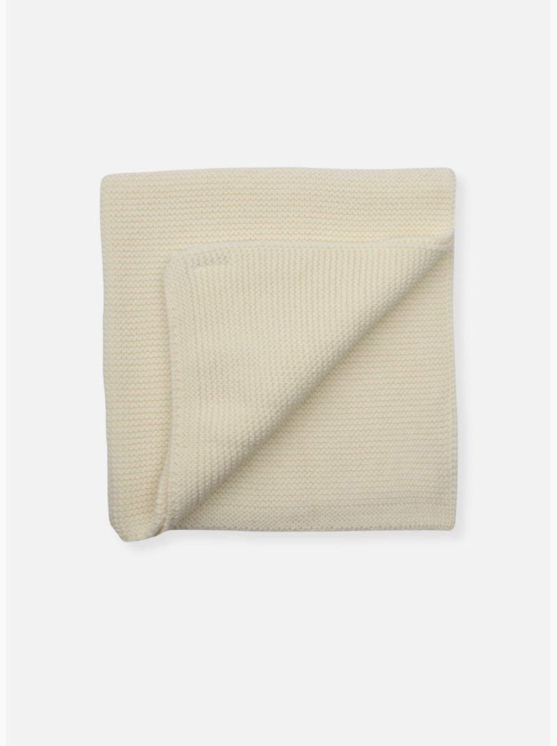 Coperta neonato 100% lana merino biologica Ecru - Kiabi