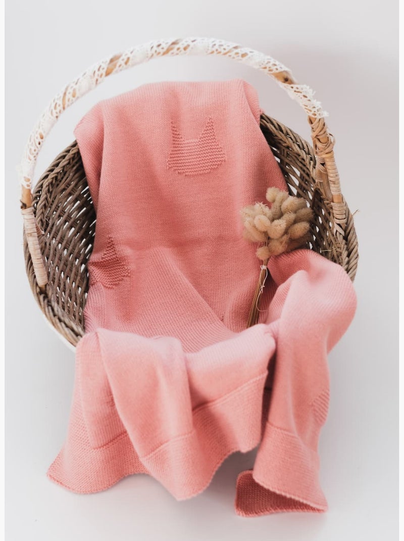 Coperta neonato in cotone - collezione «petits chats» Rosa - Kiabi