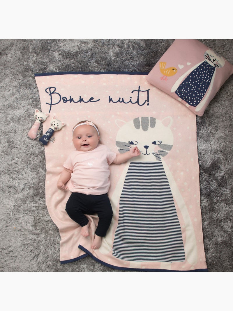 Coperta neonato in cotone biologico certificato gots | sevira kids | sevira kids Rosa - Kiabi