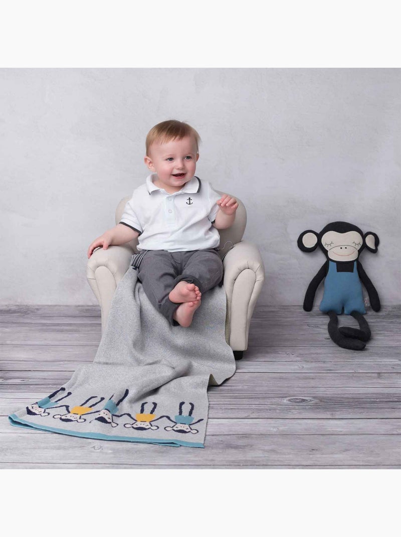 Coperta neonato in cotone biologico gots | sevira kids | sevira kids Grigio - Kiabi