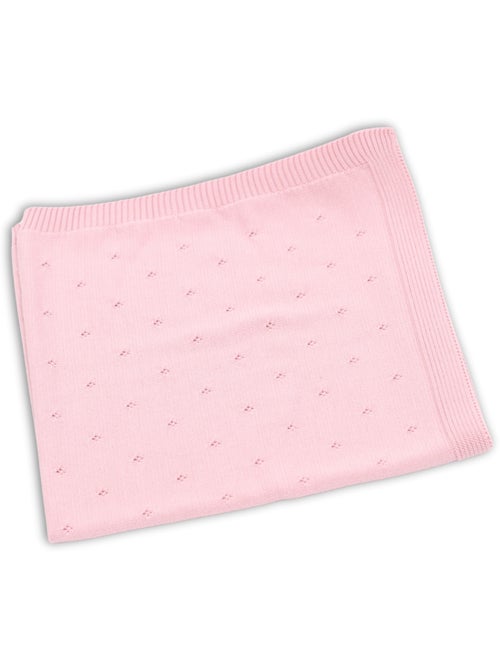 Coperta neonato in maglia traforata 50% lana 50% acrilico - Kiabi