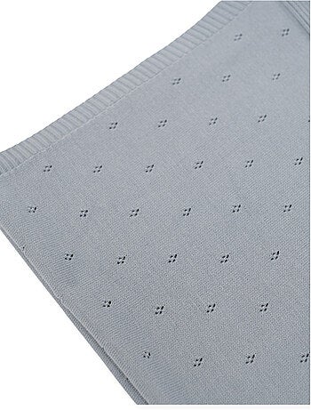 Coperta neonato in maglia traforata