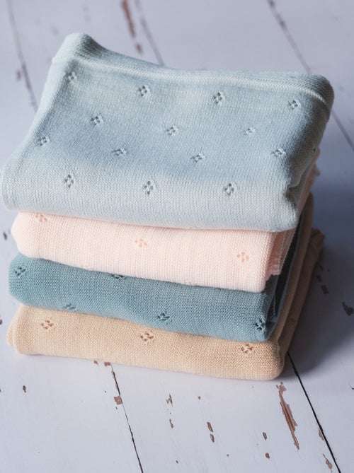 Coperta neonato in maglia traforata - Kiabi