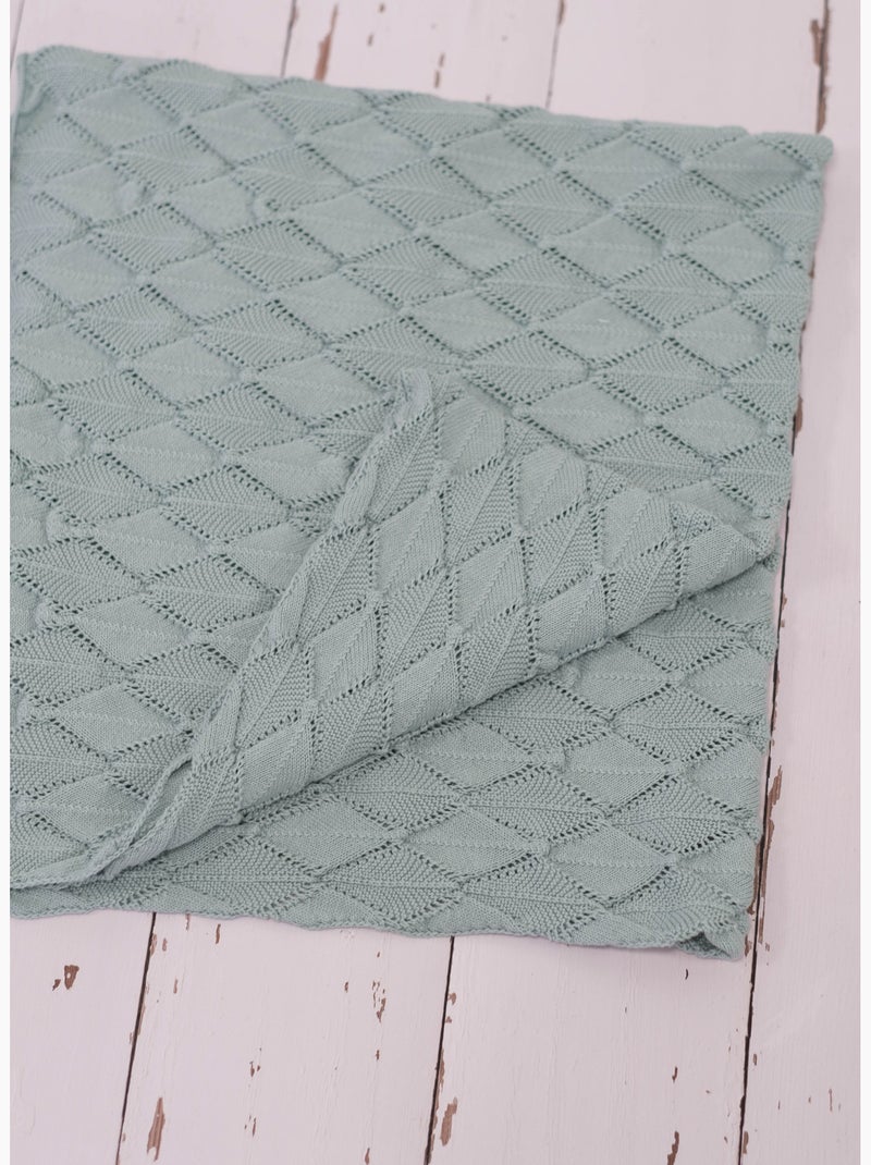 Coperta neonato piuma 100% cotone Blu - Kiabi