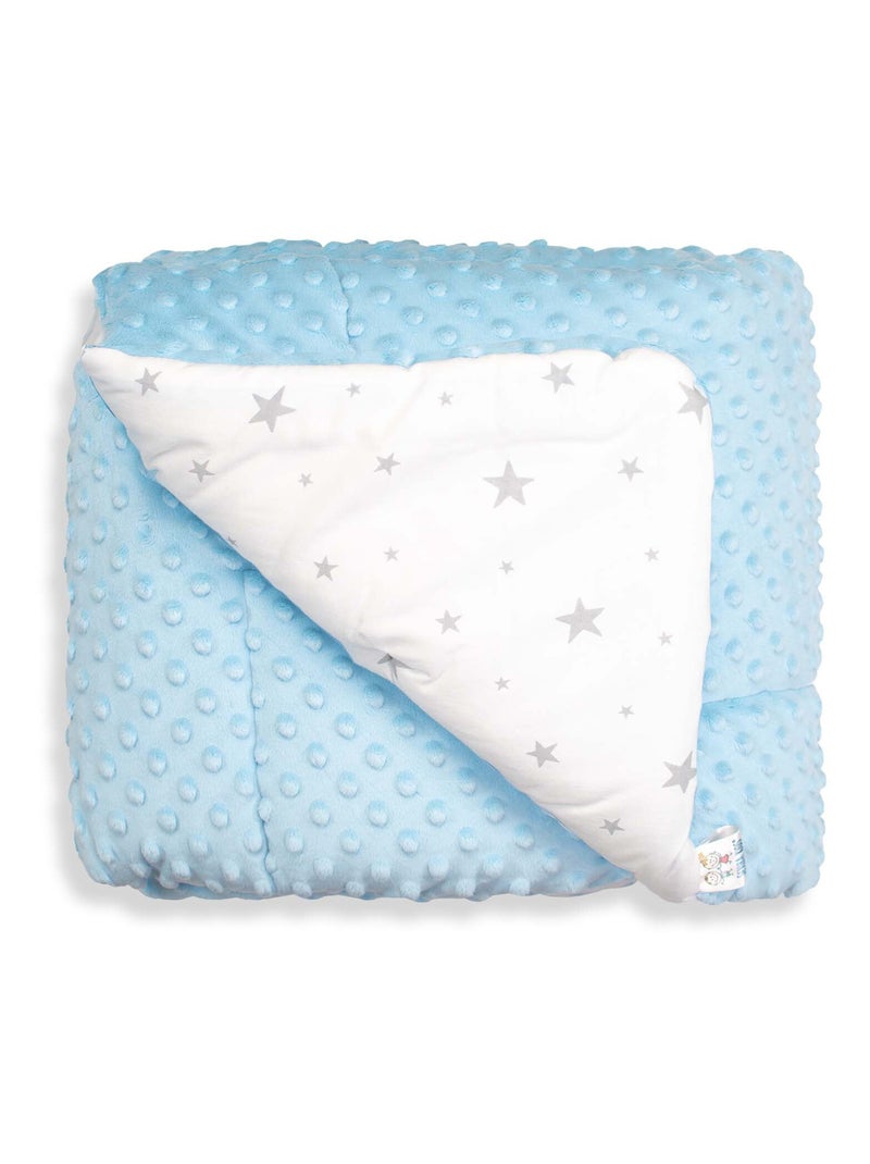 Coperta per bambino reversibile in minky | sevira kids | sevira kids Blu - Kiabi