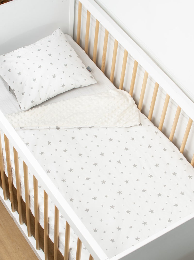 Coperta per bambino reversibile in minky | sevira kids | sevira kids Ecru - Kiabi