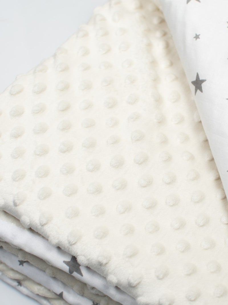 Coperta per bambino reversibile in minky | sevira kids | sevira kids Ecru - Kiabi