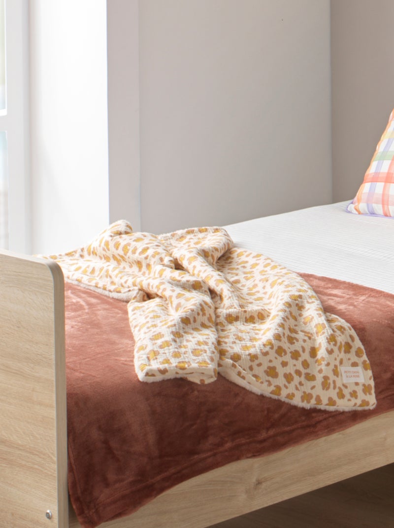 Coperta per neonati 75x100cm in garza di - SAUTHON Beige/Rosa - Kiabi