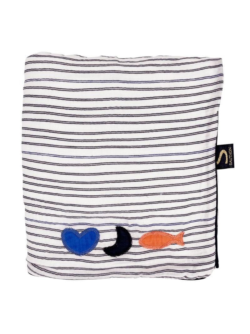 Coperta per neonati 75x100cm in garza di cotone e pile da - SAUTHON Bianco - Kiabi