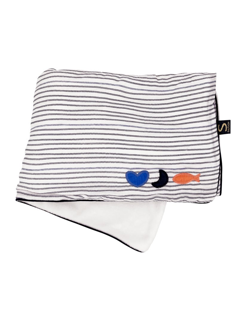 Coperta per neonati 75x100cm in garza di cotone e pile da - SAUTHON Bianco - Kiabi