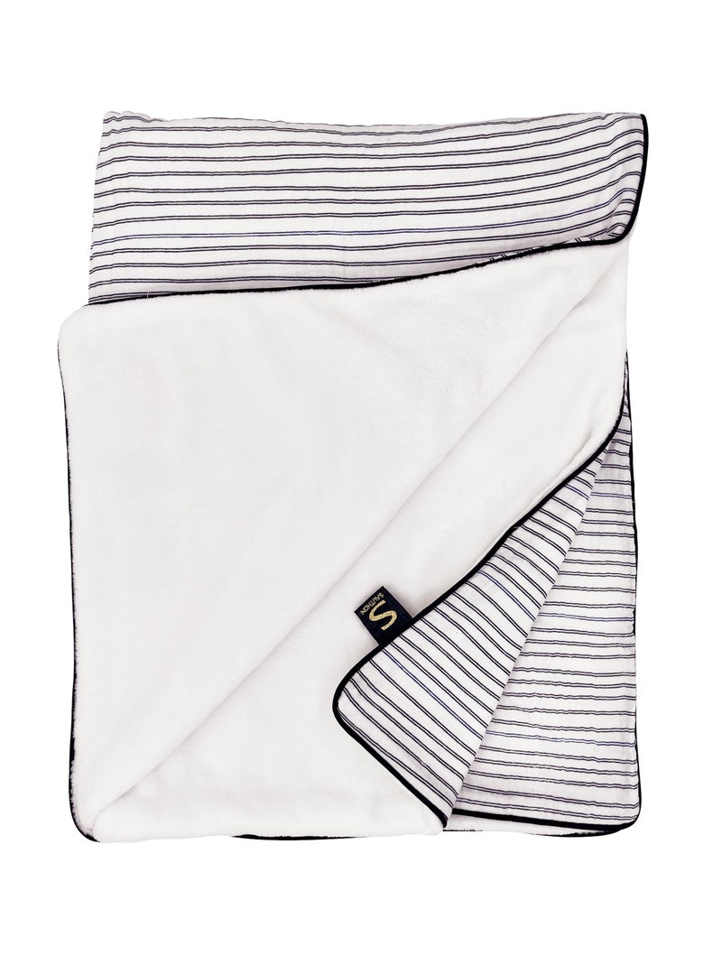 Coperta per neonati 75x100cm in garza di cotone e pile da - SAUTHON Bianco - Kiabi