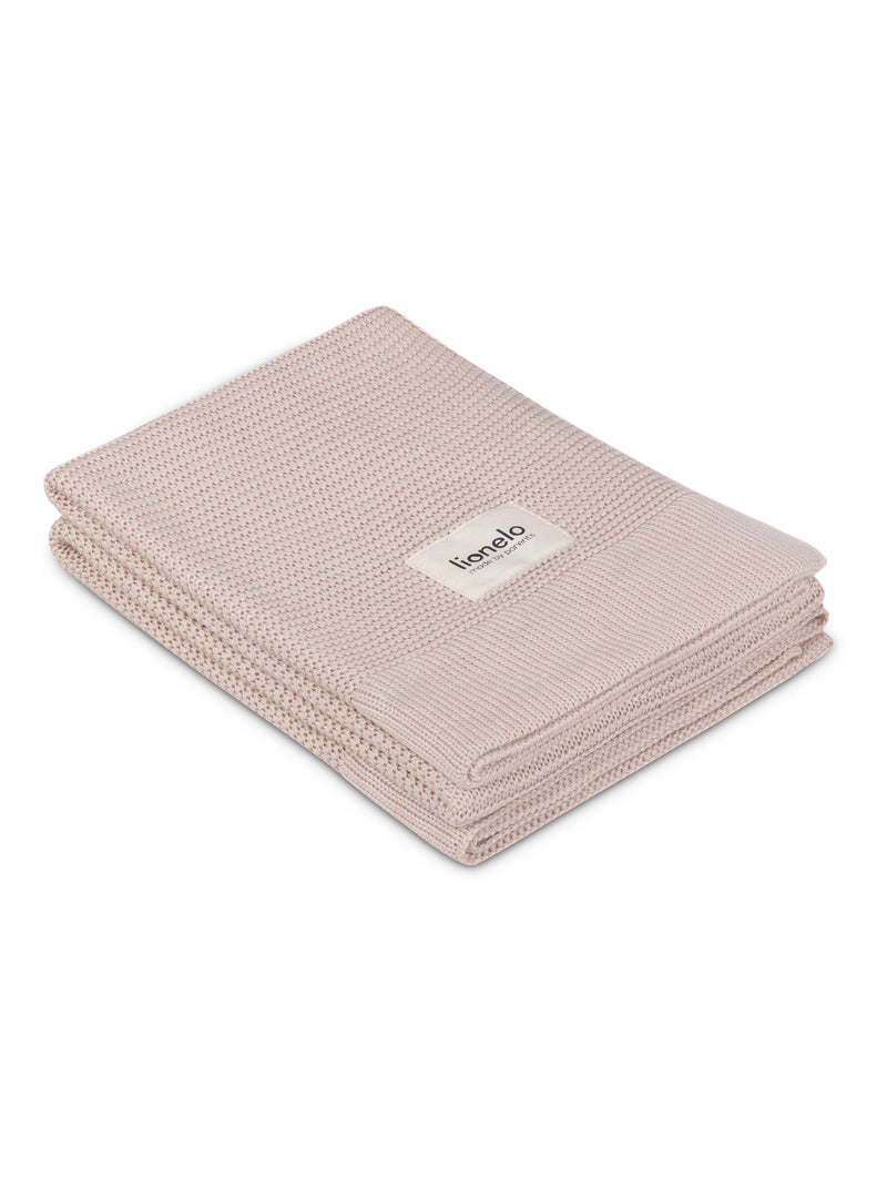 Coperta per neonati LIONELO 100% cotone - Ipoallergenica - Antibatterica - 100 × 75 cm Beige - Kiabi