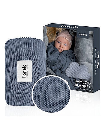 2 x Coperta in bambù - LIONELO - 75 x 100 cm - Coperta per passeggino - Ipoallergenica