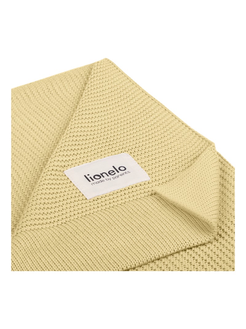 Coperta per neonati LIONELO 100% cotone - Ipoallergenica - Antibatterica - 100 × 75 cm Giallo - Kiabi