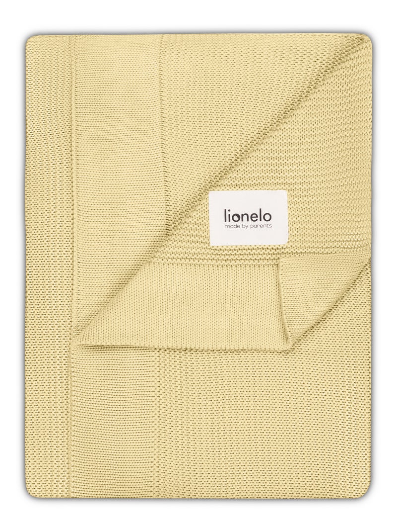 Coperta per neonati LIONELO 100% cotone - Ipoallergenica - Antibatterica - 100 × 75 cm Giallo - Kiabi