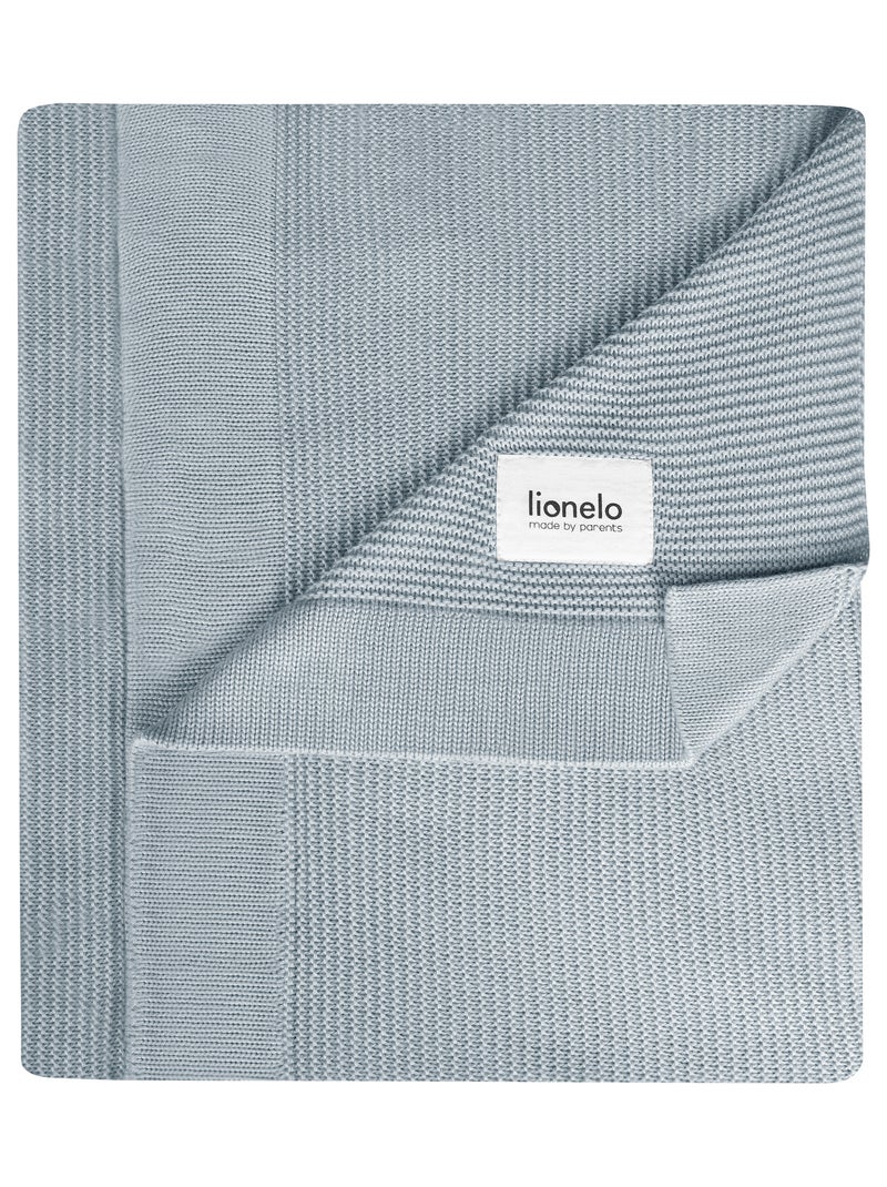 Coperta per neonati LIONELO 100% cotone - Ipoallergenica - Antibatterica - 100 × 75 cm Grigio - Kiabi