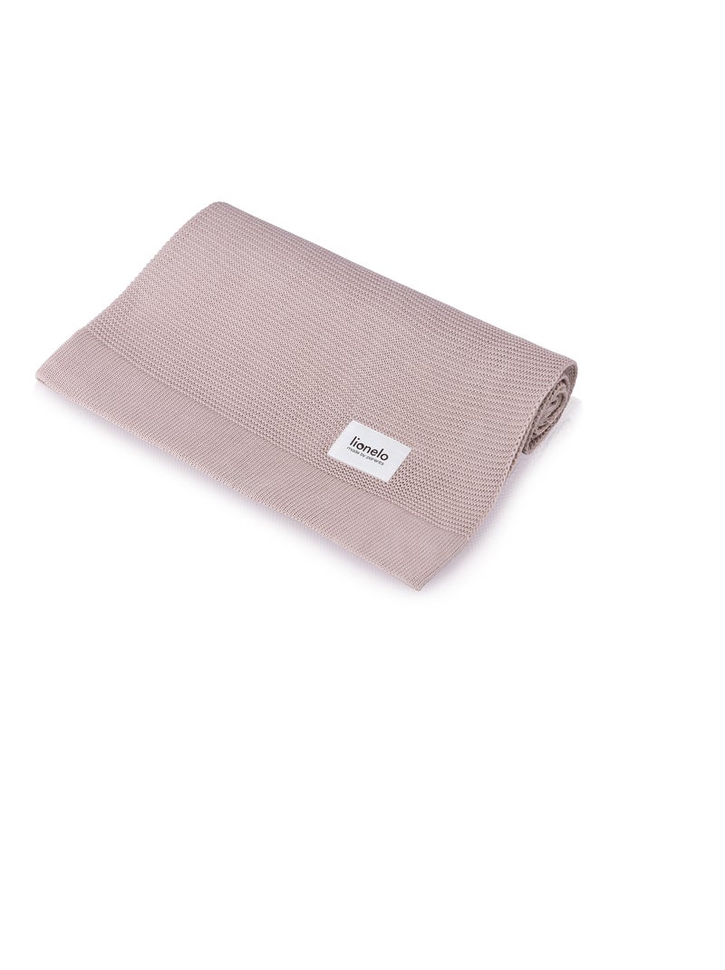 Coperta per neonati LIONELO 100% cotone - Ipoallergenica - Antibatterica - 100 × 75 cm Rosa - Kiabi