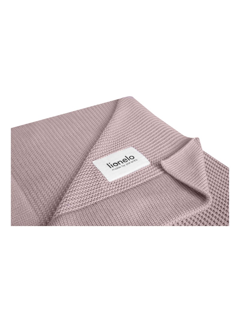 Coperta per neonati LIONELO 100% cotone - Ipoallergenica - Antibatterica - 100 × 75 cm Rosa - Kiabi