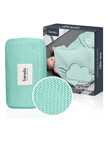 2 x Coperta in bambù - LIONELO - 75 x 100 cm - Coperta per passeggino - Ipoallergenica