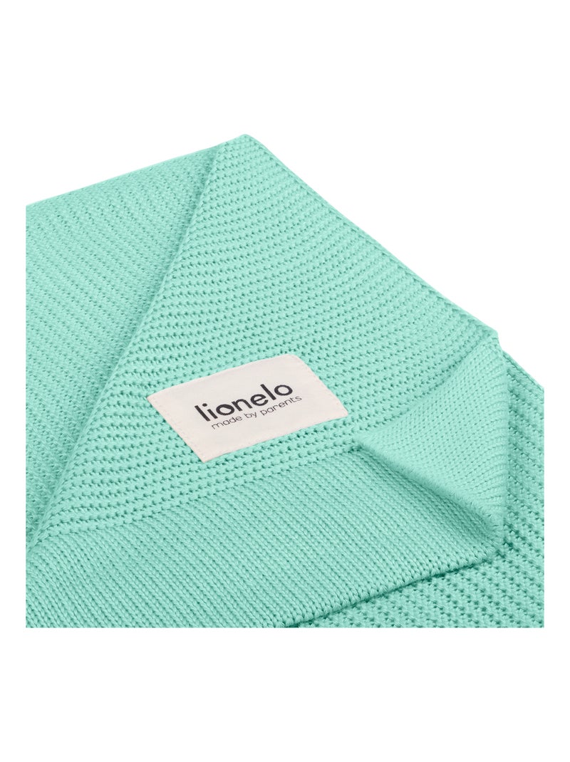 Coperta per neonati LIONELO 100% cotone - Ipoallergenica - Antibatterica - 100 × 75 cm Verde - Kiabi