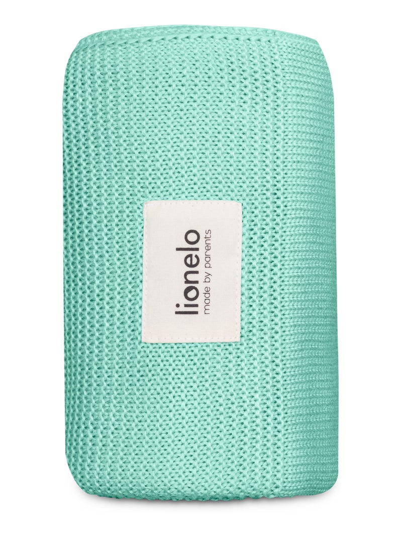 Coperta per neonati LIONELO 100% cotone - Ipoallergenica - Antibatterica - 100 × 75 cm Verde - Kiabi