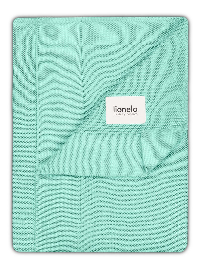 Coperta per neonati LIONELO 100% cotone - Ipoallergenica - Antibatterica - 100 × 75 cm Verde - Kiabi