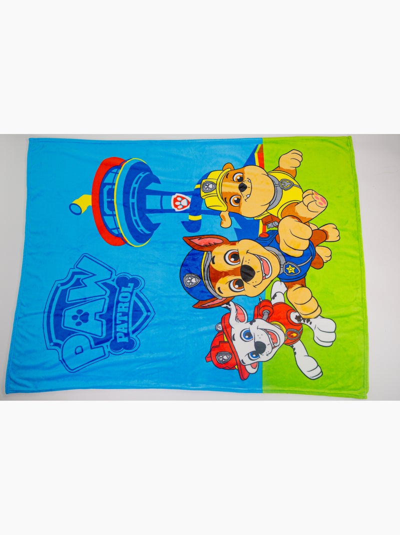 Coperta Pile Paw Patrol 110x150cm Nero Blu - Kiabi