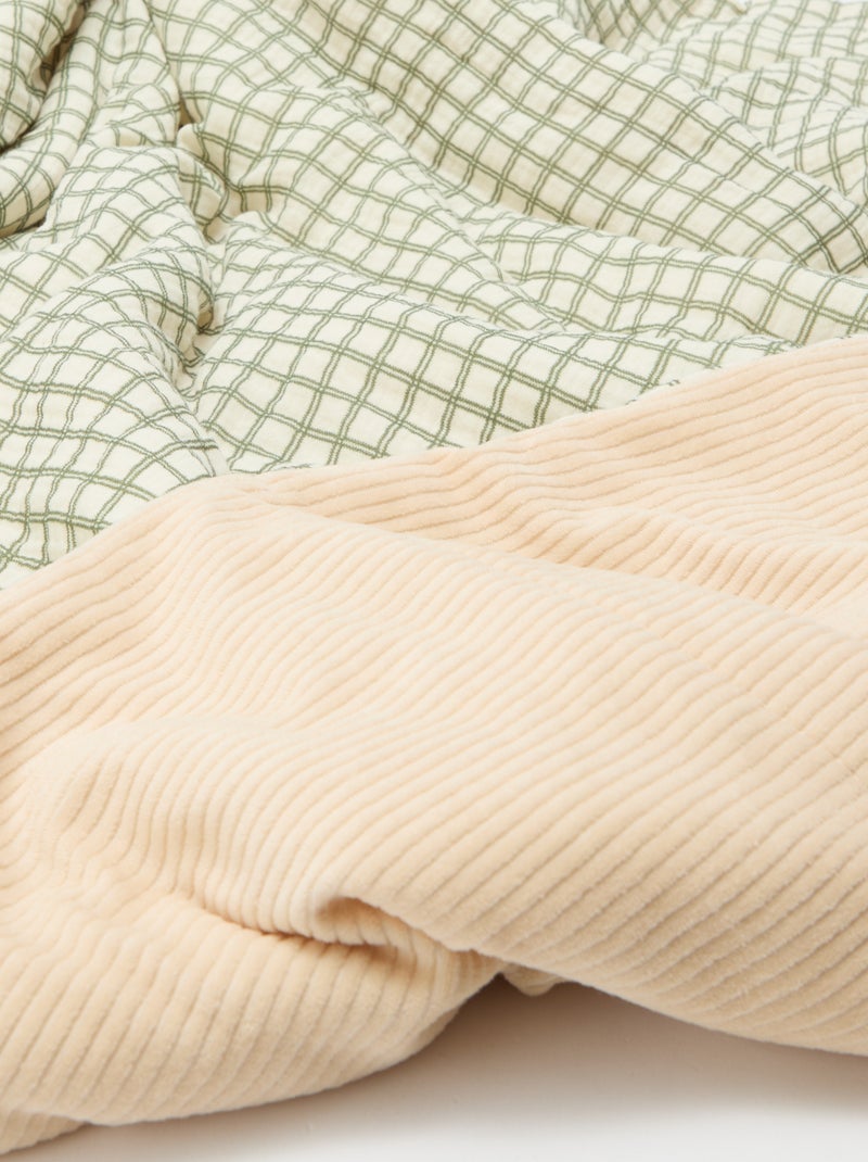 Coperta reversibile - Kiabi Home Kaki - Kiabi