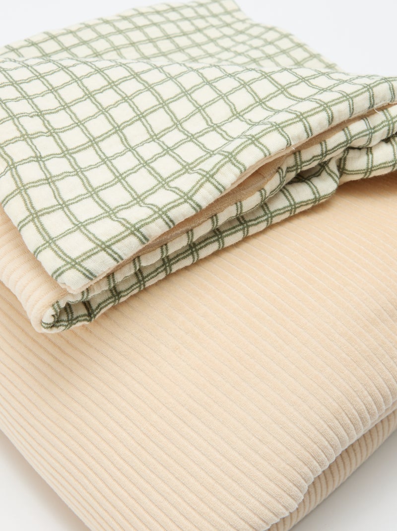 Coperta reversibile 110 x 150 cm - Kiabi Home Kaki - Kiabi
